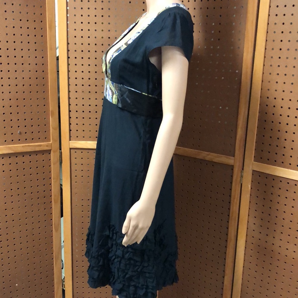 Free People Black Dress with Floral Accents - Picture 4 of 12